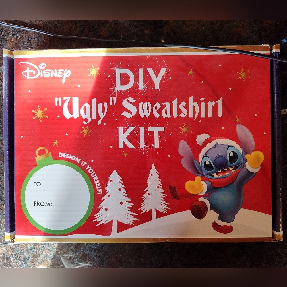 NIB Stitch Disney XS DIY Ugly Sweatshirt Kit - Picture 2 of 4